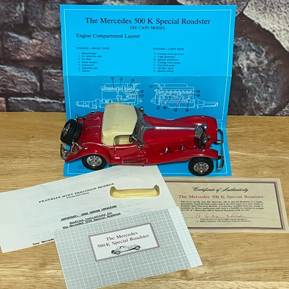 Franklin Mint n° B11EY72 Mercedes-Benz roadster 1/24 en boîte